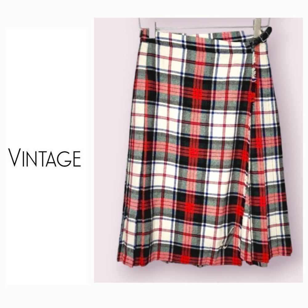Vintage Scottish plaid skirt Edinburgh woollen mills size xs